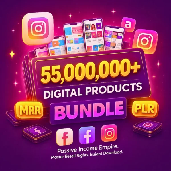 55 Million+ PLR MRR Digital Products Bundle, Ebooks, Resell, and more