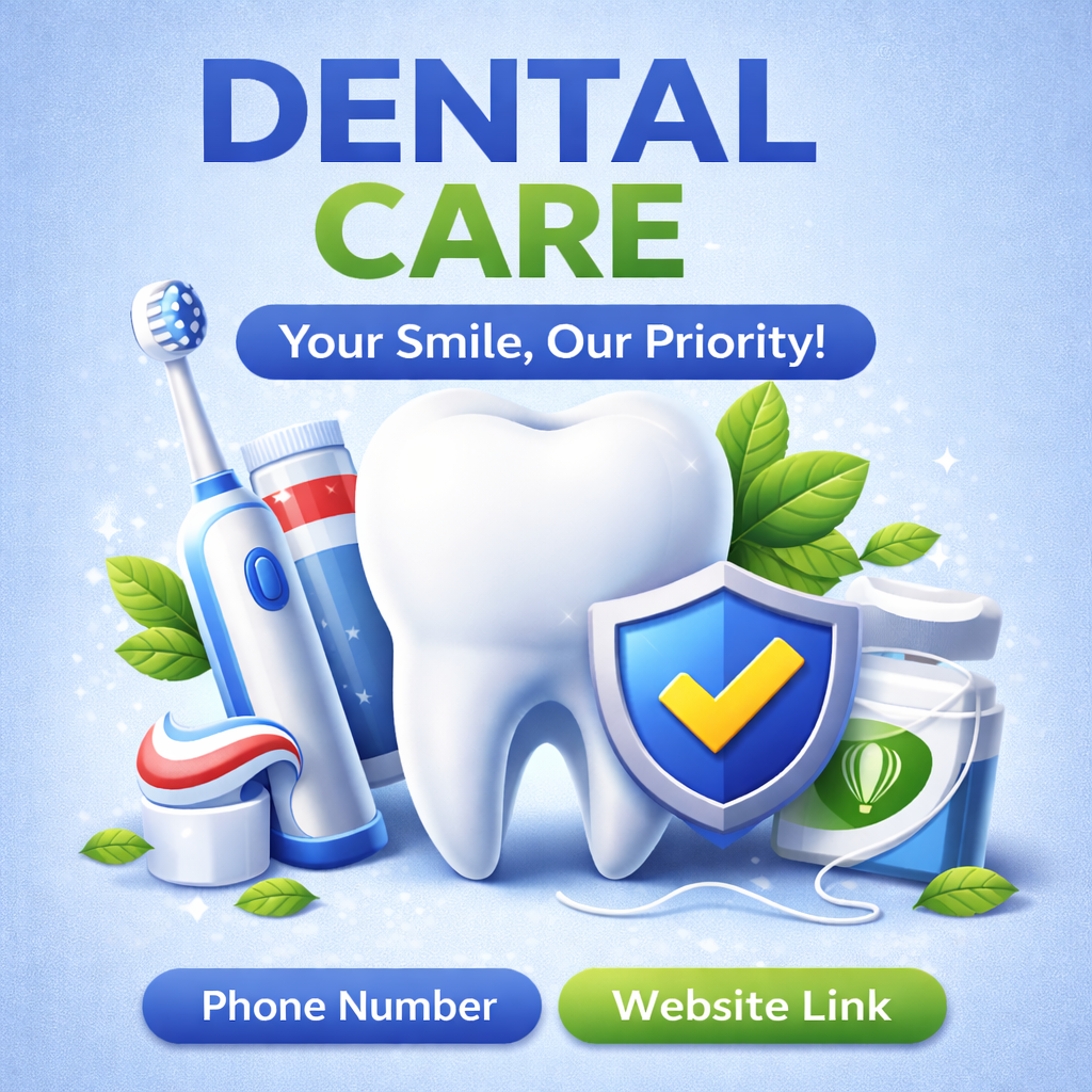 Dental Care Banner Design | Fully Editable | Clinic & Hospital Promotion