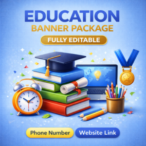 Education Banner Package | Fully Editable Templates | School, College & Coaching Ads