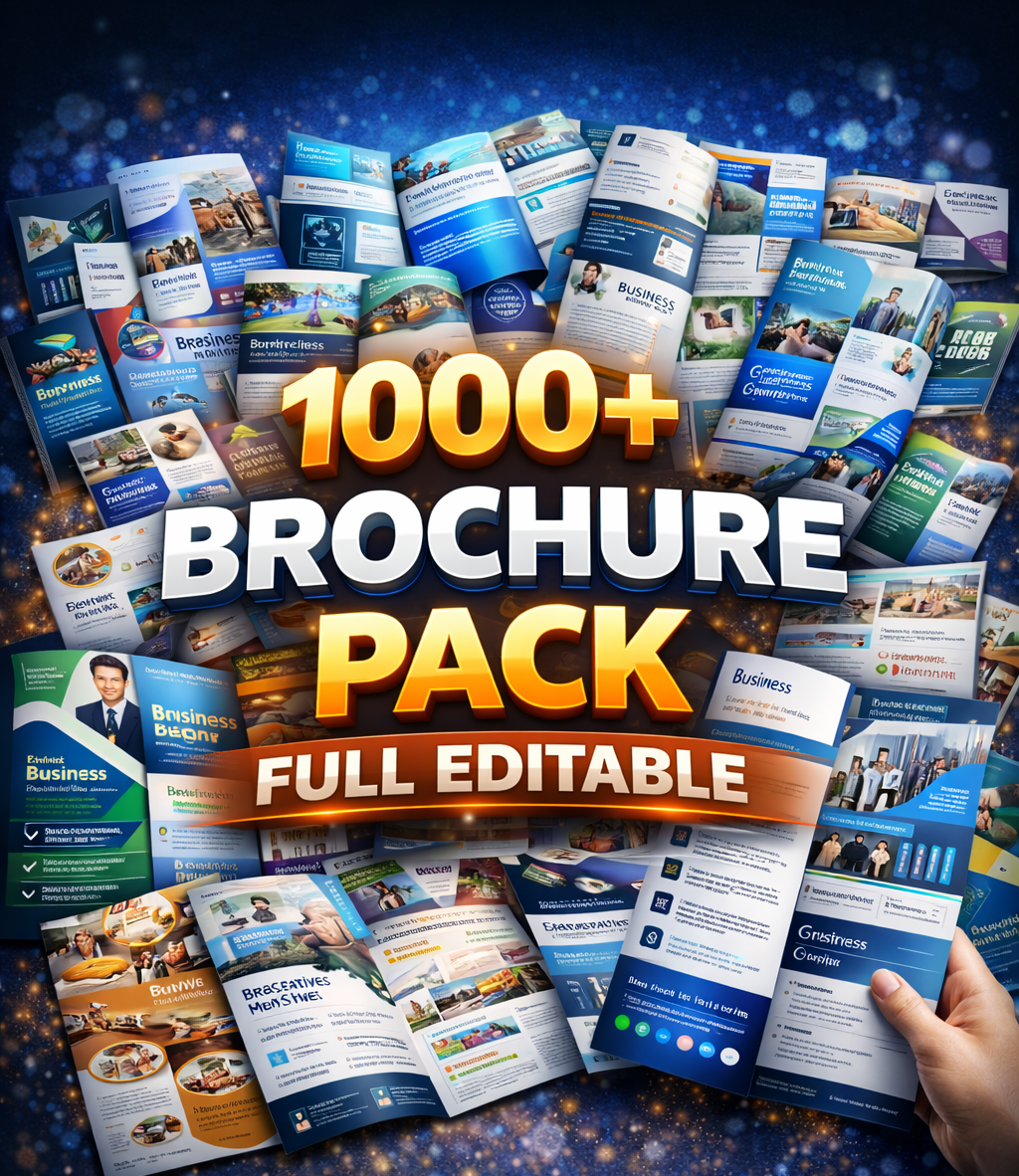 Professional Brochure Pack | Fully Editable Templates | Canva & PSD Files